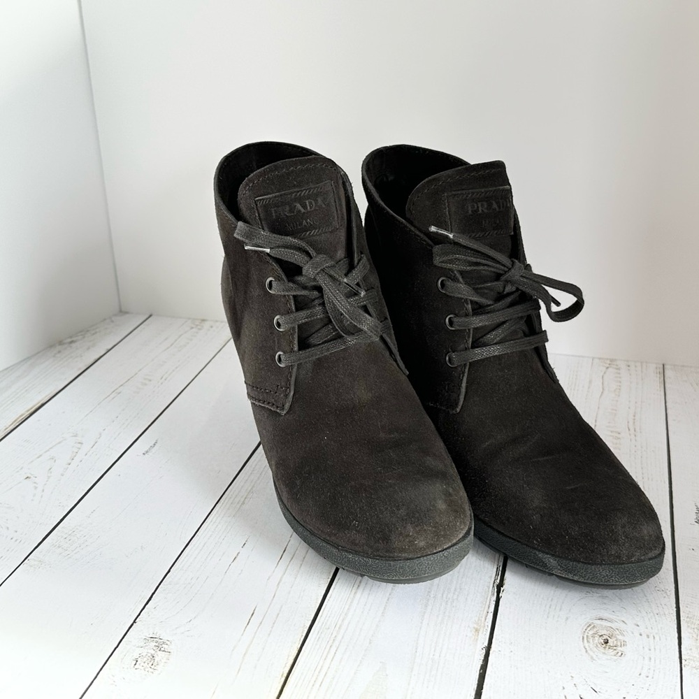 Prada Scamoaciato wedge boot - Picture 4 of 6